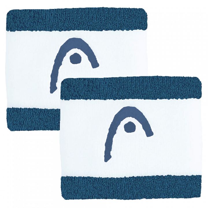 Head Striped Wristband 2.5" Teal / White